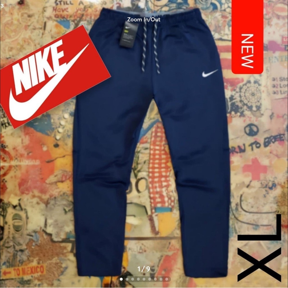 Nike Women's Blue Deluxe Sweatpants W/Zip Pockets XL NWT